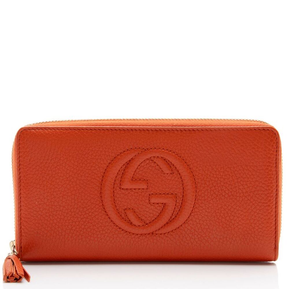 Gucci Leather Soho Zip Around Wallet